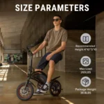 DYU D3F 14in Mini Folding E-Bike, 250W, 50KM Range - Image 11