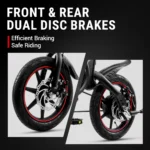 DYU D3F 14in Mini Folding E-Bike, 250W, 50KM Range - Image 10