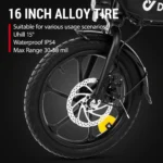 DYU A1F Pro 16in Folding E-Bike, 250W, Easy Storage - Image 6