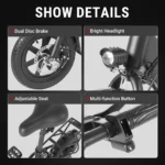 DYU C3 14in Folding E-Bike, 250W, Compact Design - Image 10